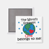 Beste Oma is van mij Magneet (Voorkant / Achterkant)