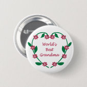 Beste oma-knop ter wereld ronde button 5,7 cm (Voorkant /achterkant)