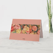 'Beste oma' Moederdag bloemstuk rozen Kaart (Achterkant)