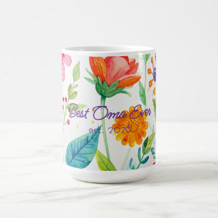 Beste Oma Moederdag Helder Bloemstuk  Koffiemok