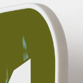 Beste Oma, Monografische initialen, Lichte Olijf Pickleball Paddle (Links Detail)