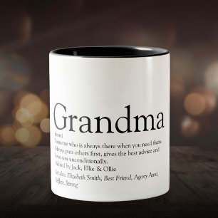 Beste oma oma definitie ooit ter wereld tweekleurige koffiemok