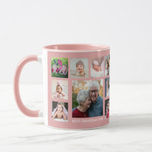 Beste Oma Ooit 18 Familie Foto Collage Roze Mok