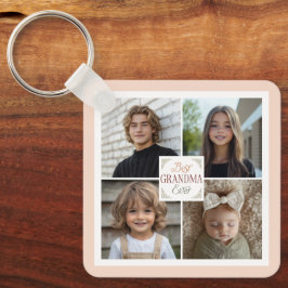 Beste oma ooit 4 fotocollage sleutelhanger