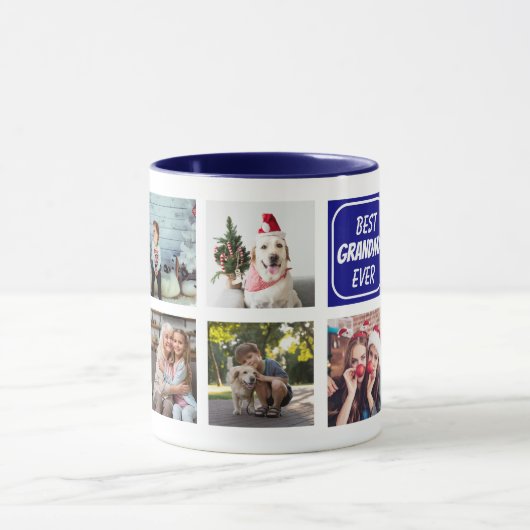 Beste oma ooit 8 aangepaste foto mok (Midden)