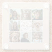 Beste oma ooit 8 fotocollage glazen onderzetter (Achterkant)