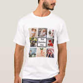 Beste oma ooit 8 foto's collage custom t-shirt (Voorkant)