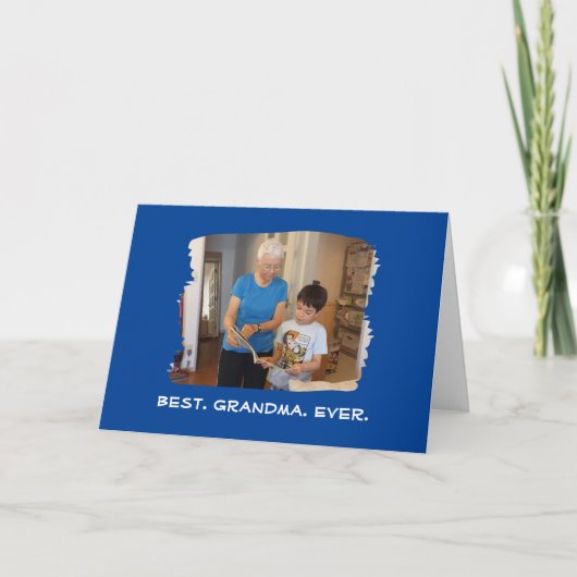 Beste oma ooit aangepaste foto oma grootouder kaart (Voorkant)