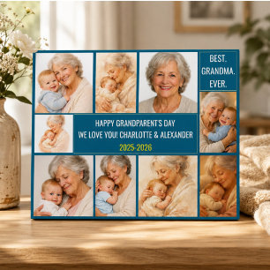 Beste oma ooit Aangepaste fotocollage Fotoplaat