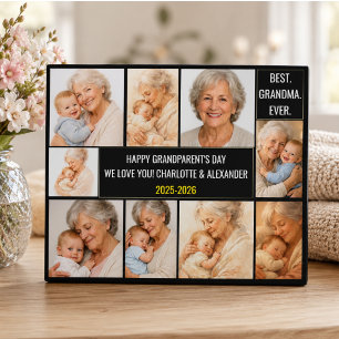 Beste oma ooit Aangepaste fotocollage Fotoplaat