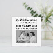 Beste oma ooit aangepaste krantenkopfoto (Staand voorkant)