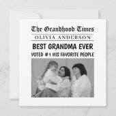 Beste oma ooit aangepaste krantenkopfoto (Voorkant)