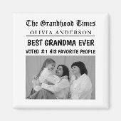 Beste oma ooit aangepaste krantenkopfoto magneet (Voorkant)