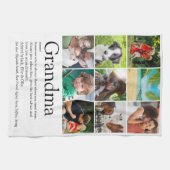 Beste Oma Ooit Definitie 9 Foto Collage Theedoek (Horizontaal)