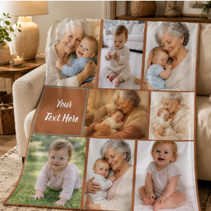 Beste oma ooit foto Gepersonaliseerde grootouder Fleece Deken