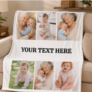 Beste oma ooit foto Gepersonaliseerde grootouder Fleece Deken