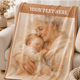 Beste oma ooit foto Gepersonaliseerde grootouder Fleece Deken