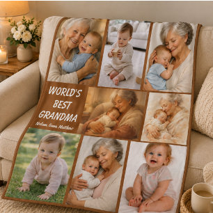 Beste oma ooit foto Gepersonaliseerde grootouder Fleece Deken