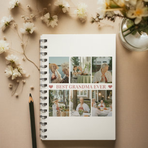 Beste oma ooit fotocollage – cadeau met harten notitieboek