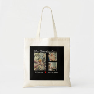 Beste oma ooit fotocollage we houden van je naam tote bag