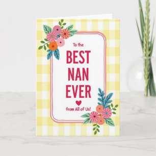Beste oma ooit grafische boeketkaart kaart