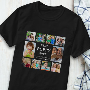 Beste Oma Ooit KleinKinderen 10 Foto Collage Zwart T-shirt