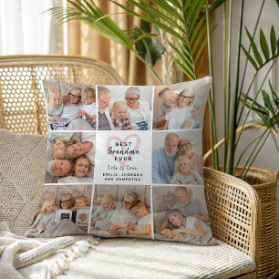 Beste oma ooit modern hart foto collage liefde kussen