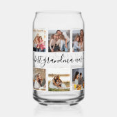 Beste oma ooit moderne aangepaste fotocollage blikvorm glas (Voorkant)