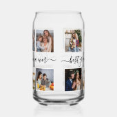 Beste oma ooit moderne aangepaste fotocollage blikvorm glas (Links)