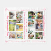 Beste oma ooit Moderne Custom 12 Fotocollage Fleece Deken (Voorkant (Horizontaal))
