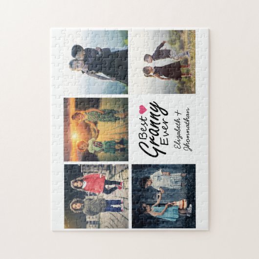 Beste Oma Ooit Moderne Fotocollage Oma Gift Legpuzzel (Verticaal)