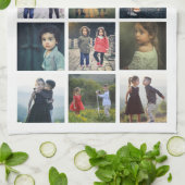 Beste Oma Ooit Moderne Oma Fotocollage Naam Theedoek (Gevouwen)