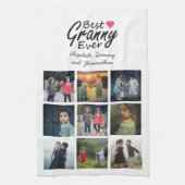 Beste Oma Ooit Moderne Oma Fotocollage Naam Theedoek (Verticaal)