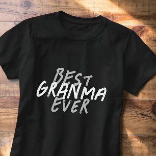Beste oma ooit moderne zwarte en grijze Grunge T-shirt