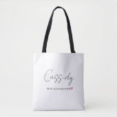 Beste oma ooit Monogram | Gepersonaliseerde Canvas Draagtas (Voorkant)