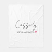 Beste oma ooit Monogram | Gepersonaliseerde deken (Voorkant)