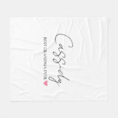 Beste oma ooit Monogram | Gepersonaliseerde deken (Voorkant (Horizontaal))