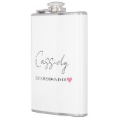 Beste oma ooit Monogram | gepersonaliseerde kolf Heupfles (Links)