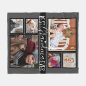 Beste oma ooit Multi Photo Grey Fleece Deken (Voorkant (Horizontaal))