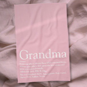 Beste Oma ooit, Oma Definitie Roze Theedoek