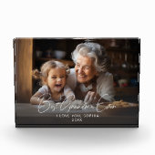 Beste oma ooit Schattige kleinkind Keepsake Fotoblokken (Voorkant)