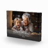 Beste oma ooit Schattige kleinkind Keepsake Fotoblokken (Rechts)