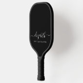 Beste oma ooit script Monogram Zwart Pickleball Paddle (Links)