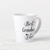 Beste oma ooit Typografie Schattige Cursief Script Latte Mok (Rechterhoek)