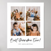 Beste oma ooit vier foto's poster (Voorkant)