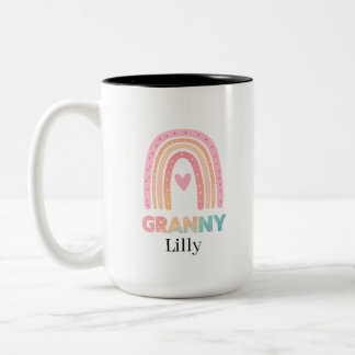 Beste oma regenboog mok gepersonaliseerd, cadeau v