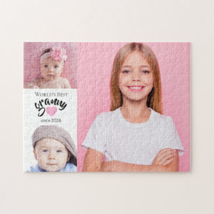Beste oma ter wereld sinds jaar 3 foto leuk legpuzzel