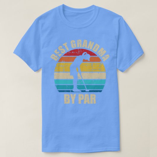 Beste oma van de  par golfer retro t-shirt (Design voorkant)