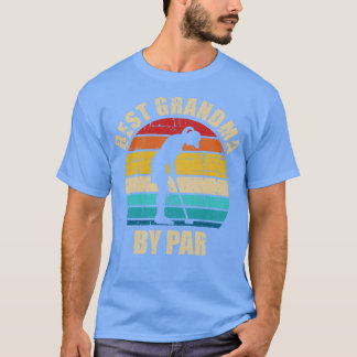 Beste oma van de  par golfer retro t-shirt