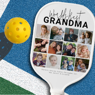 Beste Oma van de Wereld Fotocollage Pickleball Paddle